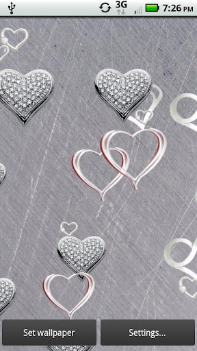 Contemporary Silver Hearts