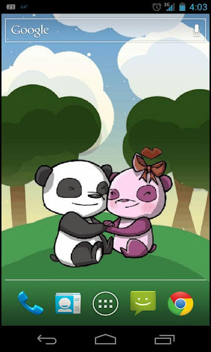 Panda Love Animated Wallpaper