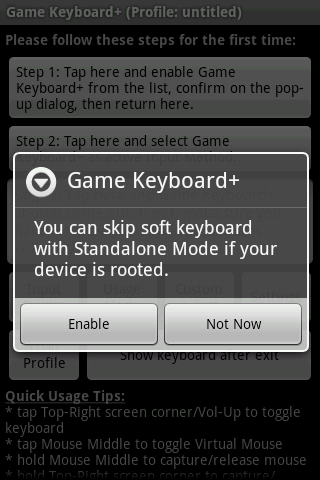 Android application GameKeyboard + screenshort