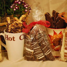 Chocolate Dipped Cranberry Almond Biscotti
