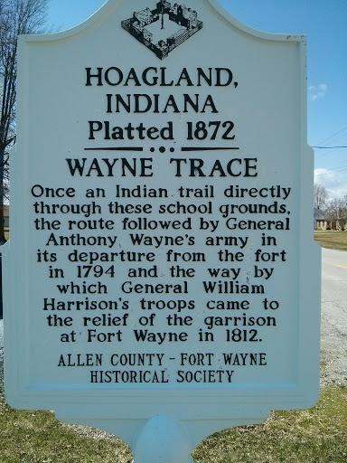 Hoagland Indiana Platted 1872