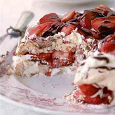 Strawberry-Chocolate Meringue Torte