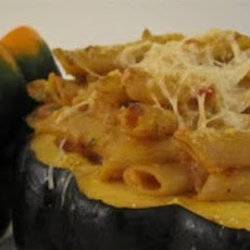 Baked Pumpkin Ziti Alfredo