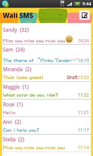 Wali SMS-Pink tenderness theme