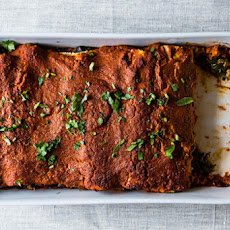 Wintry Mushroom, Kale, and Quinoa Enchiladas