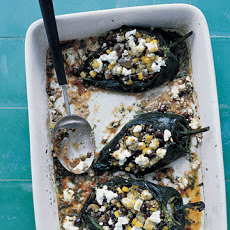 Stuffed Poblano Peppers in a Chipotle Sauce