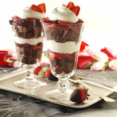 Decadent Brownie & Strawberry Parfaits
