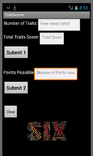 Trait Scoring App for Teachers