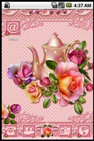 GO Launcher Theme: Rose Tea