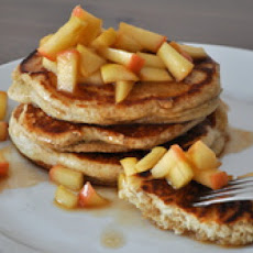 Rye Pancakes With Apple-Maple Compote