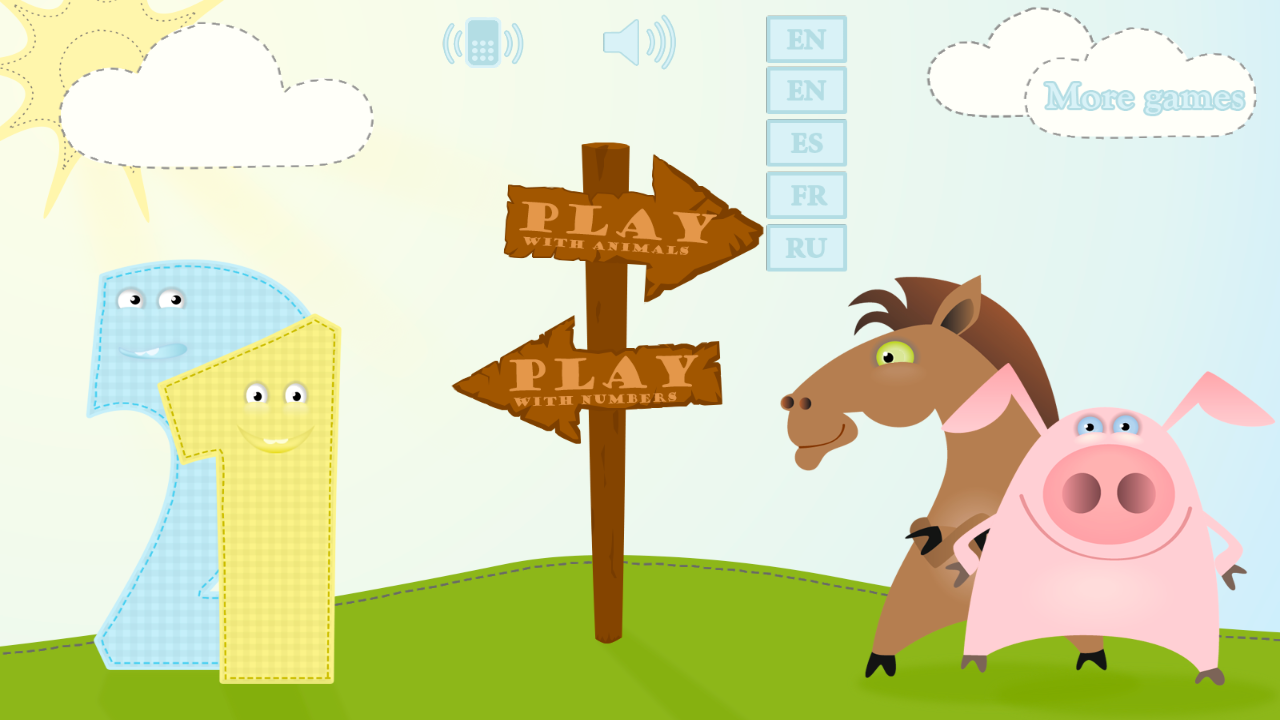 Android application Puzzles: animals and numbers screenshort