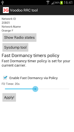 Voodoo RRC Tool fast dormancy