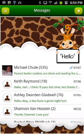 GO SMS THEME MonkeyGiraffeSMS