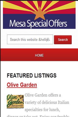 Mesa Special Offers