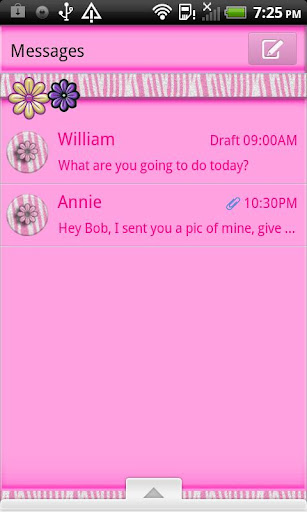 GO SMS THEME PinkZebra4U