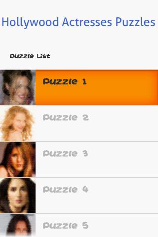 Hollywood Actresses Puzzles