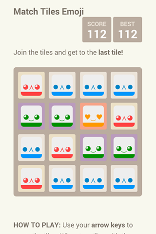 Android application Match Tiles Emoji screenshort