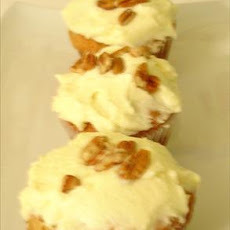 Banana Muffins With Mascarpone Cream Frosting or Spread