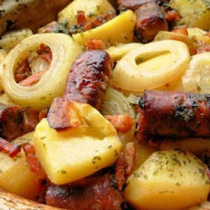 Dublin Coddle - Irish Sausage, Bacon, Onion and Potato Hotpot