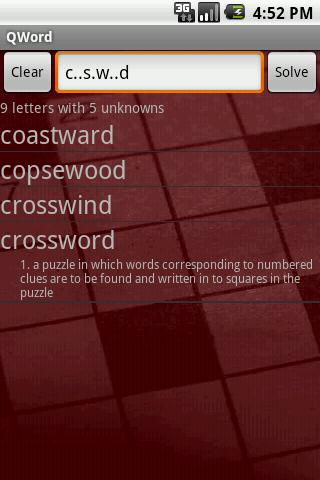 QWord - crossword solver