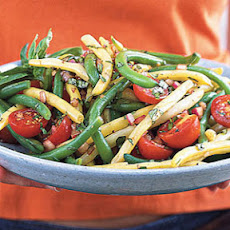 Mixed Bean-Cherry Tomato Salad with Basil Vinaigrette