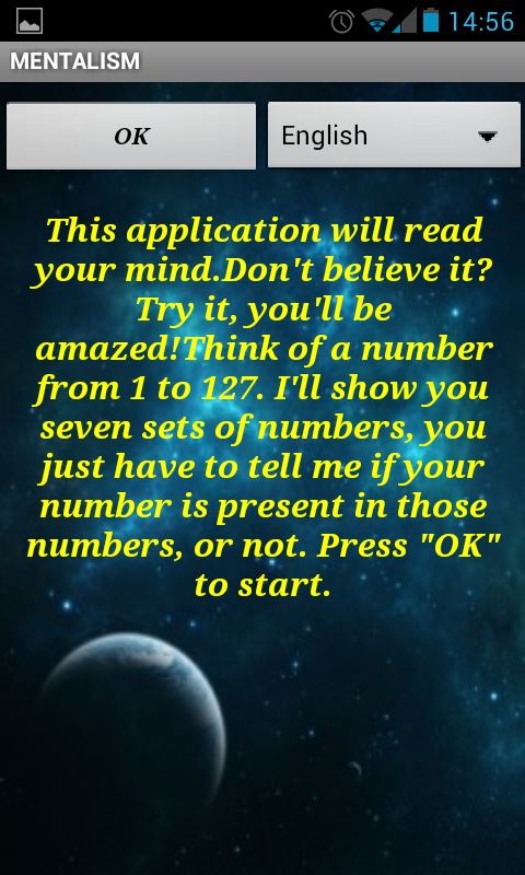 Android application Mentalism 2 - MAGIC GAME screenshort