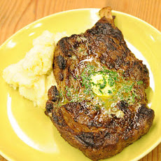 Dry-Aged Rib-Eye Steaks with Emeril's Maitre D'Hotel Butter