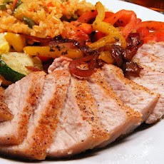 Spice-Rubbed Pork With Bell Pepper Compote