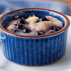 Blueberry Bread Puddings with Lemon Curd
