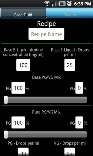 Advanced E-Liquid Calculator L