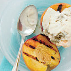 Ginger-Peach Ice Cream in Grilled Peach Cups