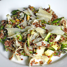 Mindy Fox's Red Quinoa, Raw Asparagus and Endive Salad with Shaved Parmigiano-Reggiano
