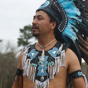 Aztec Man Dancer by Chuck Gant - Portrait & People Men