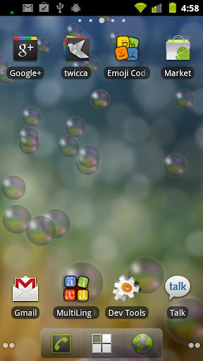 Bubbles live wallpaper