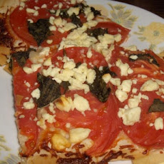 Phyllo Pizza With Fresh Tomatoes and Feta Cheese