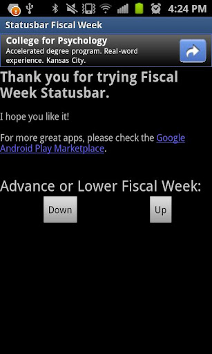 Fiscal Week Statusbar