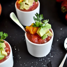 Strawberry Peach Gazpacho