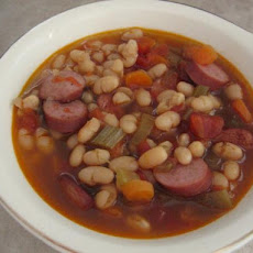 Frankfurter and Lentil Soup