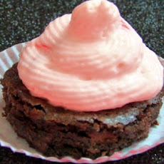 Fudge Brownie Bites with Cherry Mousse