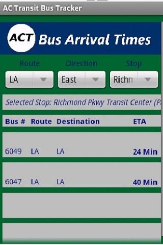 AC Transit Bus Tracker