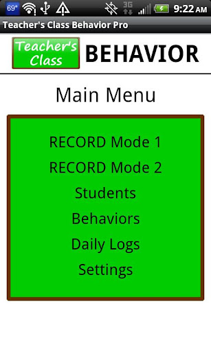 Teacher's Class BEHAVIOR PRO