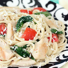 Grilled Chicken Florentine Spaghetti