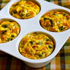 Baked Mini-Frittatas with Broccoli and Three Cheeses