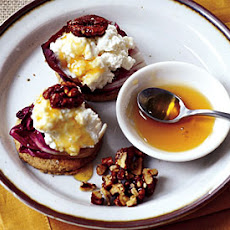 Burricotti with Chestnut Honey and Candied Spicy Walnuts