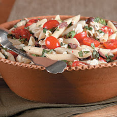 Pasta with Cherry Tomatoes, Olives, and Feta