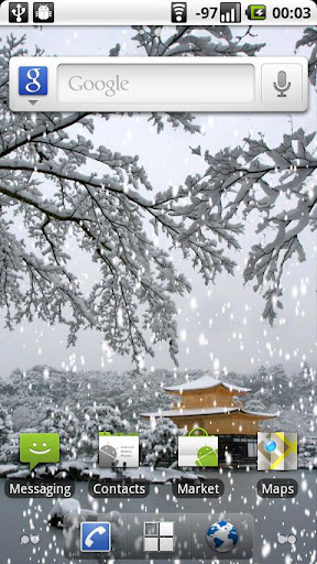 冬の京都：金閣寺の雪景色