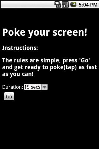 Poke Your Screen