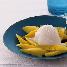 Lychee Coconut Sorbet with Mango and Lime