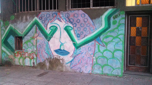 Mujer De Lagrimas Verdes Mural