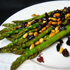 Asparagus with Cranberries and Pine Nuts